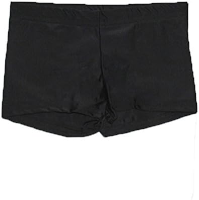 Big Girls Black Solid Color Stretchy Dancewear Booty Shorts 14