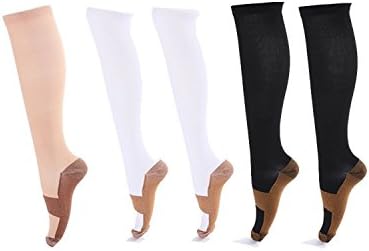 5 Pairs Graduated Compression Socks For Women and Men - Great for Medical, Circulation,&amp; Recovery,Nursing, Travel &amp; Flight Socks - Running &amp; Fitness (large/extra large, Assorted)