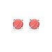 Sterling Silver Simulated Coral Round 6mm Prong-set Stud Earrings