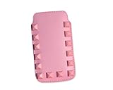 Retro Rivets Casio EX-TR10/EX-TR15/EX-TR35/EX-TR100/EX-TR150/EX-TR350S Leather Case - Pink