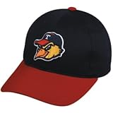 MiLB Minor League ADULT TOLEDO MUD HENS Red/Navy Hat Cap Adjustable Velcro TWILL 