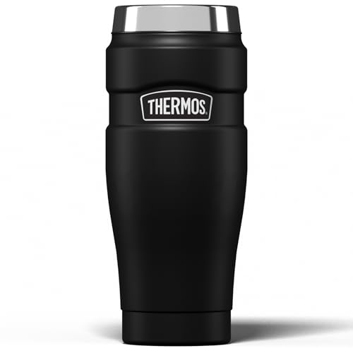 Thermos 101509 - Vaso de viaje de acero inoxidable, negro mate, 0.47L