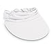 Wallaroo Women’s Aqua Sun Visor (White) – Packable, Adjustable Fit, Medium Size, UV Protection, Water-Friendly, Breathable, Lightweight Visor for Beach, Poolside, Hiking, and Outdoor Activities