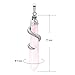 BEADNOVA Natural Rose Quartz Hexagonal Gemstone Necklace Crystal Snake Healing Point Chakra Pendant Necklace 18