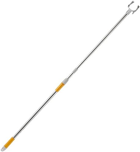 BBYE Coat Hangers Stainless Steel 2m Telescopic Clothes Fork Support Sticks Balcony Clothes Racks Pick Clothes Fork