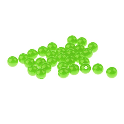 MonkeyJack 30pcs 6mm Fishing Large Fishing Beads Carp Fishing Stop Rigs Beads - Green, 6mm