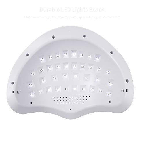 Nail Dryer 72W UV LED Nail Lamp [Big Size] [Quick-drying]with 4 Timers Professional Nail Art Tools Accessories - Thumbnail 6