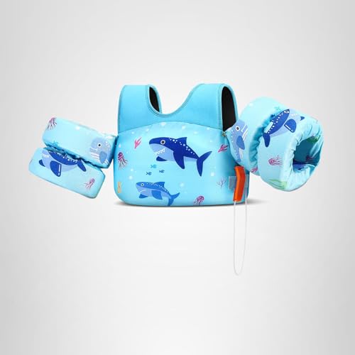 HeySplash Swim Vest for Kids, Toddler Pool Floaties Fit 22-30-40-50-60-66 Lbs, Children Puddle Swimming Jumper Jacket with Safety Buckle, Water Wing Arm Pool Float for Boat Swim Trainer Boy Girl 3-5-6