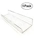 Blingsoul 5mm Thick Clear Floating Bathroom Wall Shelf - Acrylic Wall Mounted Display Shelves, Invisible Vanity, Spice Rack Organizer (Set of 4)