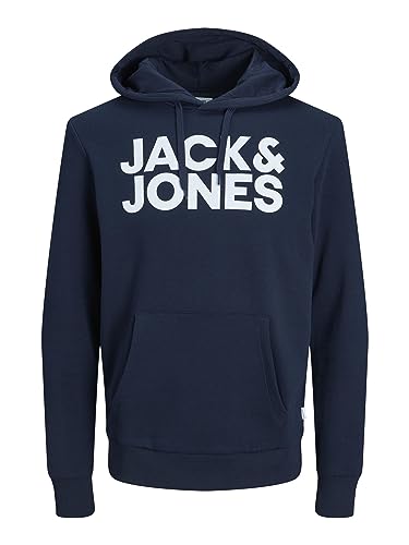 Jjecorp Logo Sweat Hood Noos Felpe con cappuccio, Blu (Navy Blazerblau), M Uomo