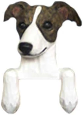 white and brindle whippet