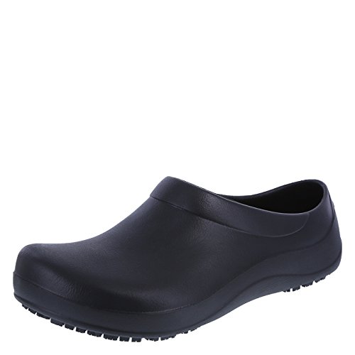 safeTstep Black Men's Slip Resistant Chef Clog 13 Wide