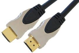 World of Data 20m HDMI Cable - 1080p (Full HD, 3D & 4K ULTRA HD) - v1.4 - Audio & Video - 24k gold Plated - Stylish Silver Hood Finish - Image 3