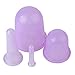 Savior 4 Size of Anti Cellulite Silicone Cupping Therapy Set Massage Vacuum Therapy Rubber Cup Massage Body Face Back Legs Cups for Anti-aging, Collagen Stimulator, Pain Relief, Lymph Drainage(Purple)
