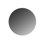 MAYKKE Olivia 32" Round LED Mirror with Defogger, Wall Mounted Lighted Bathroom Vanity Mirror, Frameless Mirror for Wall Decor, Mirror with LED Lighting Border LMA1053201