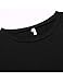 OURS Womens Plus Size Baseball T-Shirt Loose Long Blouse Top (XL, Black)