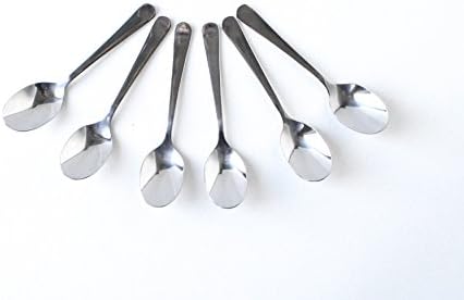 Spoons for Espresso, Tea, Condiments, Desserts, Children - 6 Spoons Crafted of Mirror Polished Stainless Steel - Clean Classic Design Compliments Any Decor - Available in Two Sizes