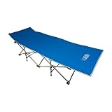 Osage River Folding Camping Cot with Carry Bag, Portable and Lightweight Bed for Adults or Kids, Blue