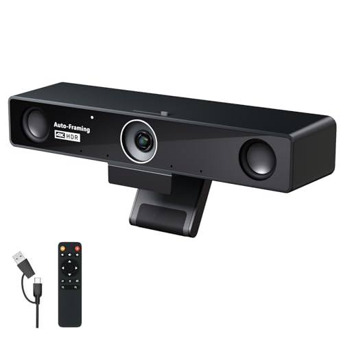NEARITY V30S 4K Video Conference Camera with Microphone, 120° FOV/3X Digital Zoom, Meeting Room Webcam, Dual Microphone, Business Video Conferencing System/Smart Whiteboards