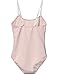 Mdnmd Girls' Camisole Leotard with Adjustable Clear Strap