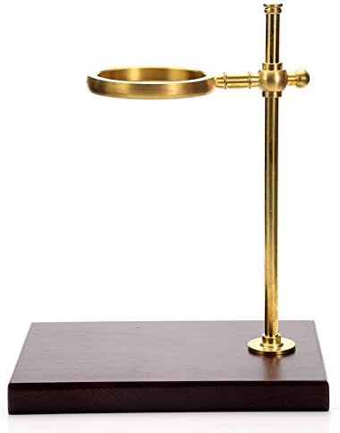 Ceramic Coffee Dripper Pour-Over Coffee Dripper With Wood Stand - Heavy-Duty - Adjustable Height