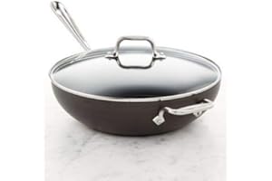 All-Clad Hard-Anodized Commercial Strong Nonstick 12" Chefs Pan with Lid