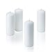 White Pillar Candles - Set of 6 Unscented Candles - 6 inch Tall, 2 inch Thick - 36 Hour Clean Burn Time