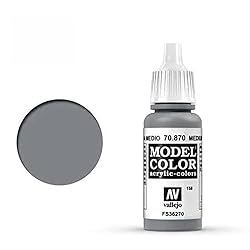 Vallejo Medium Sea Grey Model Color Paint, 17ml