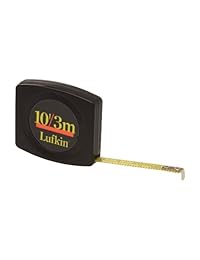 Lufkin y 613me Pee Wee de 1 4 inch x 3 m 10 pies de cinta de bolsillo, color negro Estuche