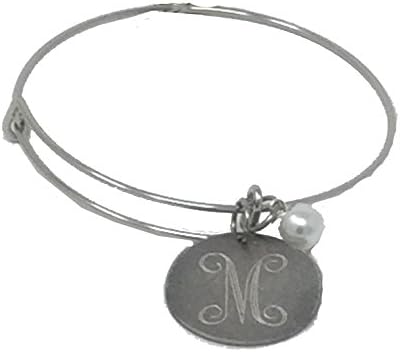 Haute Mess Engraved Antique Silver Adjustable Wire Bracelet-h
