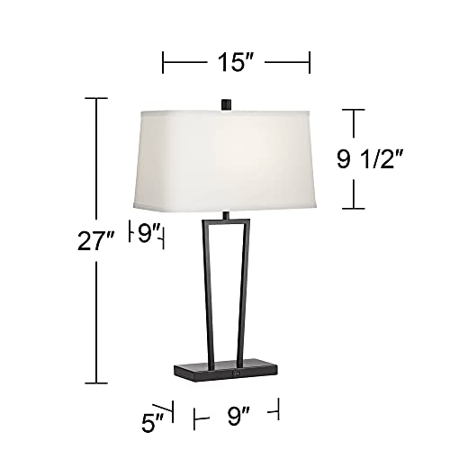 360 Lighting Cole Modern Minimalist Table Lamps 27" Tall Set of 2 with