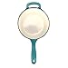 Zelancio 2 Quart Cast Iron Enamel Sauce Pan Pot Covered Sauce Pot (Aqua Blue)