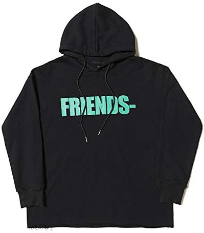 Vlone FRIENS Hooded Letter V Sweater Men Women Couple Long-Sleeved Shirt