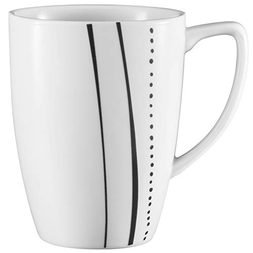 Corelle Square 16Piece Dinnerware Set, Cascading Lines, Black/White