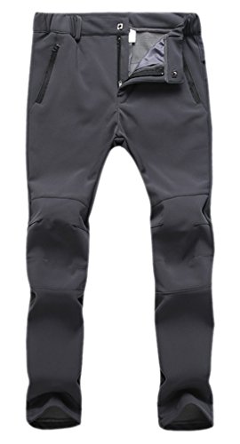 Geval Damen Winddichtes Softshell Fleece Skihose M Grau