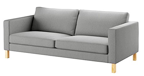 HomeTown Market Sofa Cover Only! Durable Cotton IKEA Karlstad 3 Seater Sofa Bed Or Sleeper Cover Replacement is Custom Made for IKEA Karlstad Sofa Bed Slipcover. (Lighter Gray)