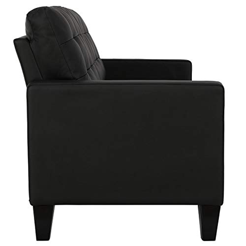 DHP Emily Upholstered Sofa Couch Living Room Furniture, Black Pricepulse