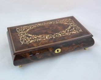 Made in Italy Sorrento Inlaid Classico Pattern Design Musicbox - Beauty and the Beast (Sankyo 18-notes)