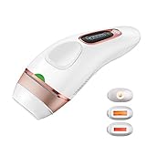 Laser Hair Removal for Women and Men, Painless IPL Hair Removal System with 3 Head Attachments for Body & Facial Hair Removal, Portable Permanent Hair Removal Device for Home Use 400,000 Flashes