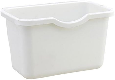 Auphi Plastic Basket Wastebaskets Hanging Trash Can Hanging Kitchen Waste Container(white)