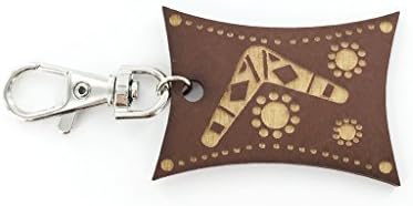 Tribal Boomerang Zipper Charm - Laser Engraved Wood - Playful Design - Australia Souvenir - Kid's Gift