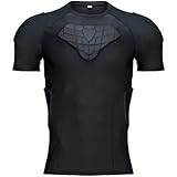 DGXINJUN Body Safe Guard Padded Compression Shirt Sports Short Sleeve Protective T-Shirt Shoulder Rib Chest Back Protector Pads Support Shirt for Football Basketball Paintball Rugby Exercise â€¦