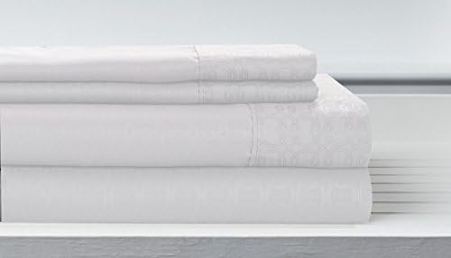 Hotel NY Collection Bed Sheets Set,HOTEL LUXURY 1800 Series Egyptian Quality Embossed Circle Collection Bedding Set, Deep Pockets, Wrinkle &amp; Fade Resistant,Hypoallergenic Sheet &amp; Pillow Case Set