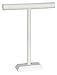 KC Store Fixtures 49134 Jewelry T-Bar Display for Necklace and Bracelets, White Leatherette, 18 Inches High