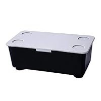 Multipurpose Plastic Storage Box Food Storage Organize Case Underwear Storage Box Desktop Organizer Holder with Lid for Home/Kitchen/Bedroom/Desktop (Black)