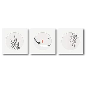 Canvas Wall Art Four Season View Painting Artwork for Home Prints Framed - 12"x12"x3 Panels