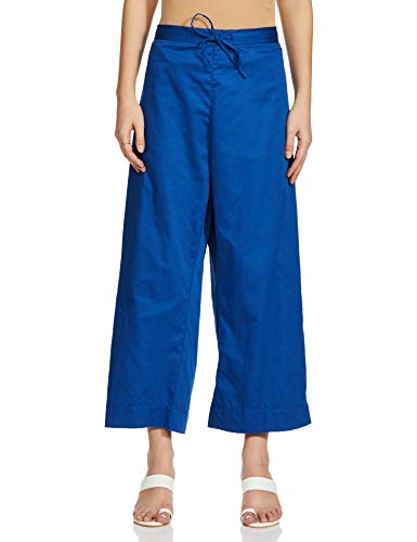 Biba Women's Royal Blue Art Silk Kurta Pants Set 4