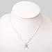 CHUVORA 925 Sterling Silver Beautiful Starfish Pendant Necklace for Women, 18 inch Snake Chain