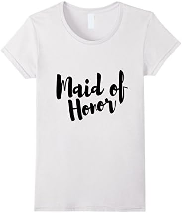 Women's Maid of Honor Wedding Shirt Medium White