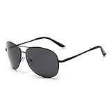 J+S Premium Military Style Classic Aviator Sunglasses, Polarized, 100% UV protection